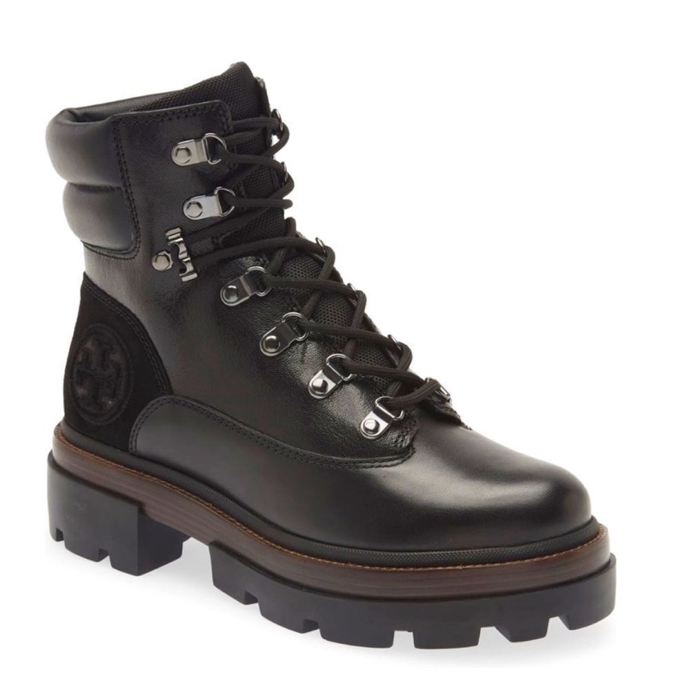 Tory Burch Miller Lug Hiker Boot in Perfect Black Size 10 NWOB